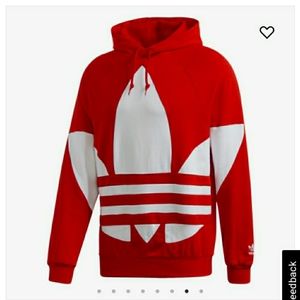adidas Originals Big Trefoil Pullover Hoodie red